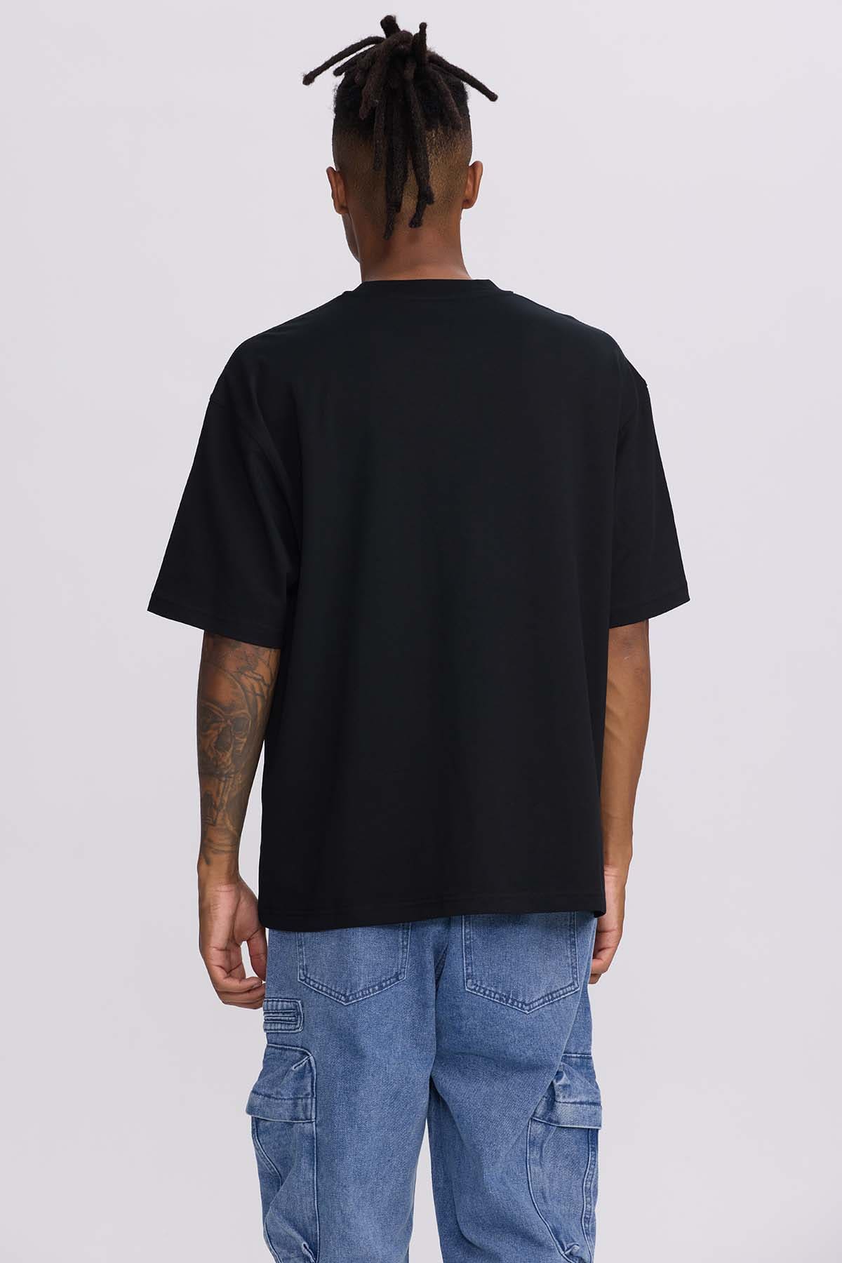 Polera Hombre Loose Fit Negro Negro / XXL