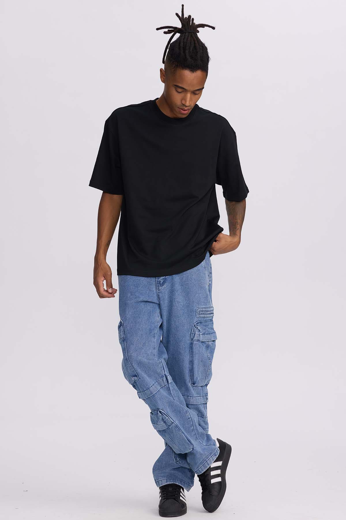 Polera Hombre Loose Fit Negro Negro / XXL