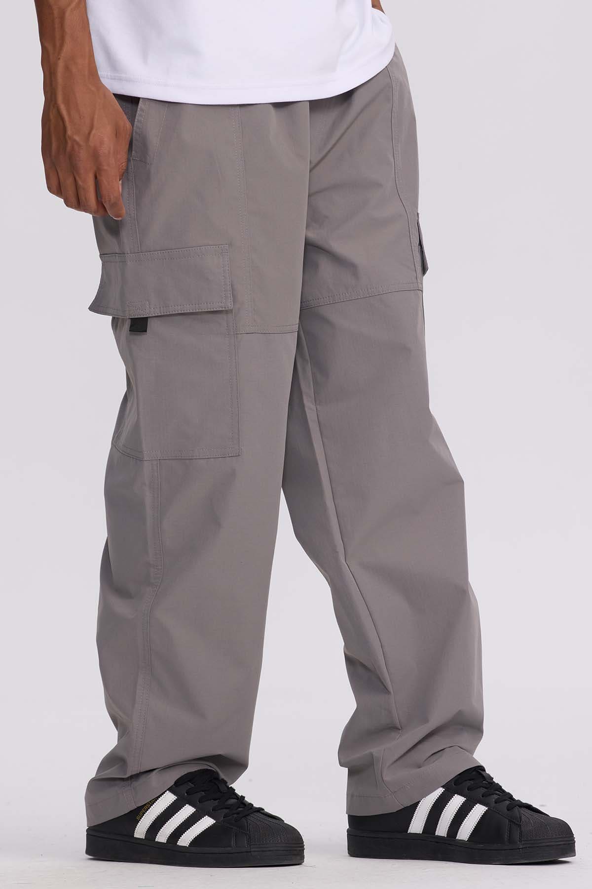 Pantalón Hombre Cargo Calce Recto Gris Gris / XXL