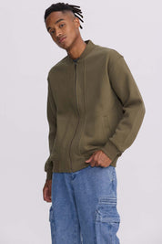 Polerón Hombre Bomber Verde Olivo Verde / XXL