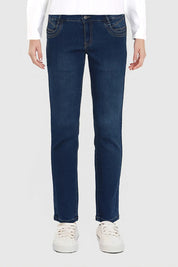 Jeans Mujer Skinny Push Up Azul