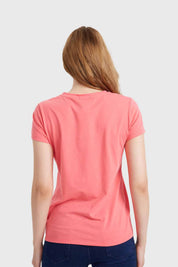 Polera Mujer Básica Print Coral