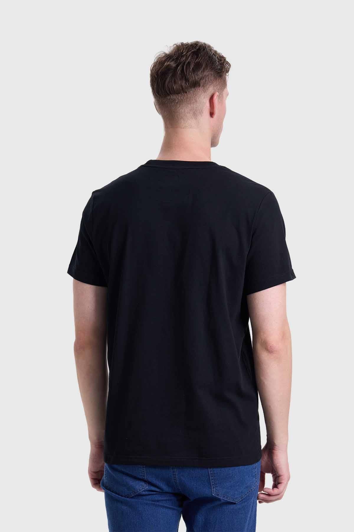 Polera Hombre Básica Con Bolsillo Negro