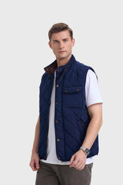 Parka Hombre Navy Botones Azul