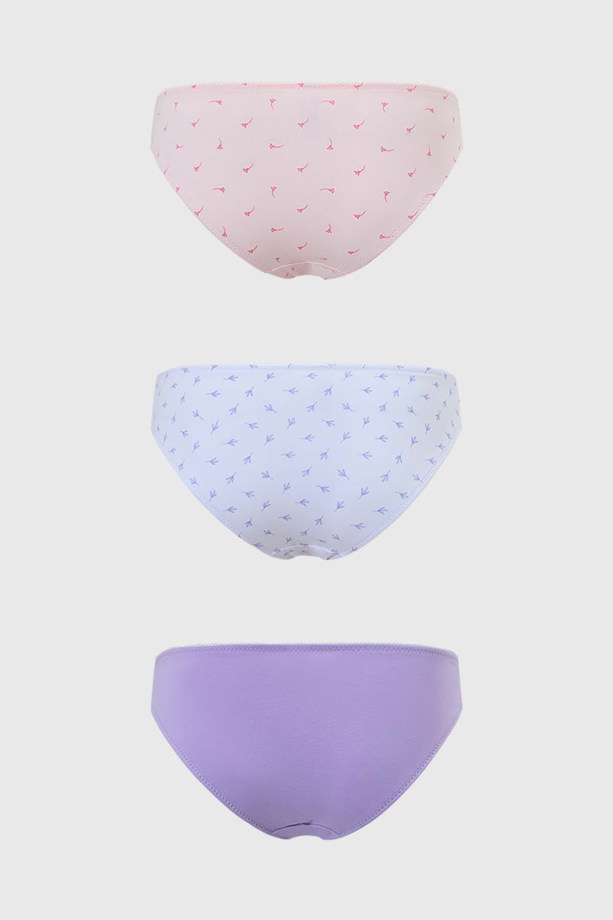 Calzón Mujer Tripack Bikini Algodón Palo Rosa