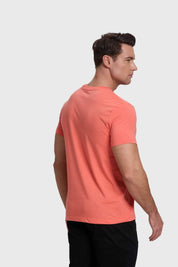 Polera Hombre Básica Con Bolsillo Coral