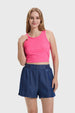 Polera Mujer Sudadera Fucsia Flúor