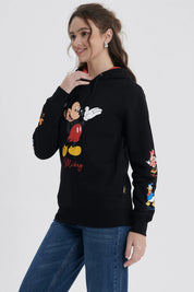 Polerón Mujer Mickey Negro
