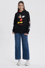 Polerón Mujer Mickey Negro