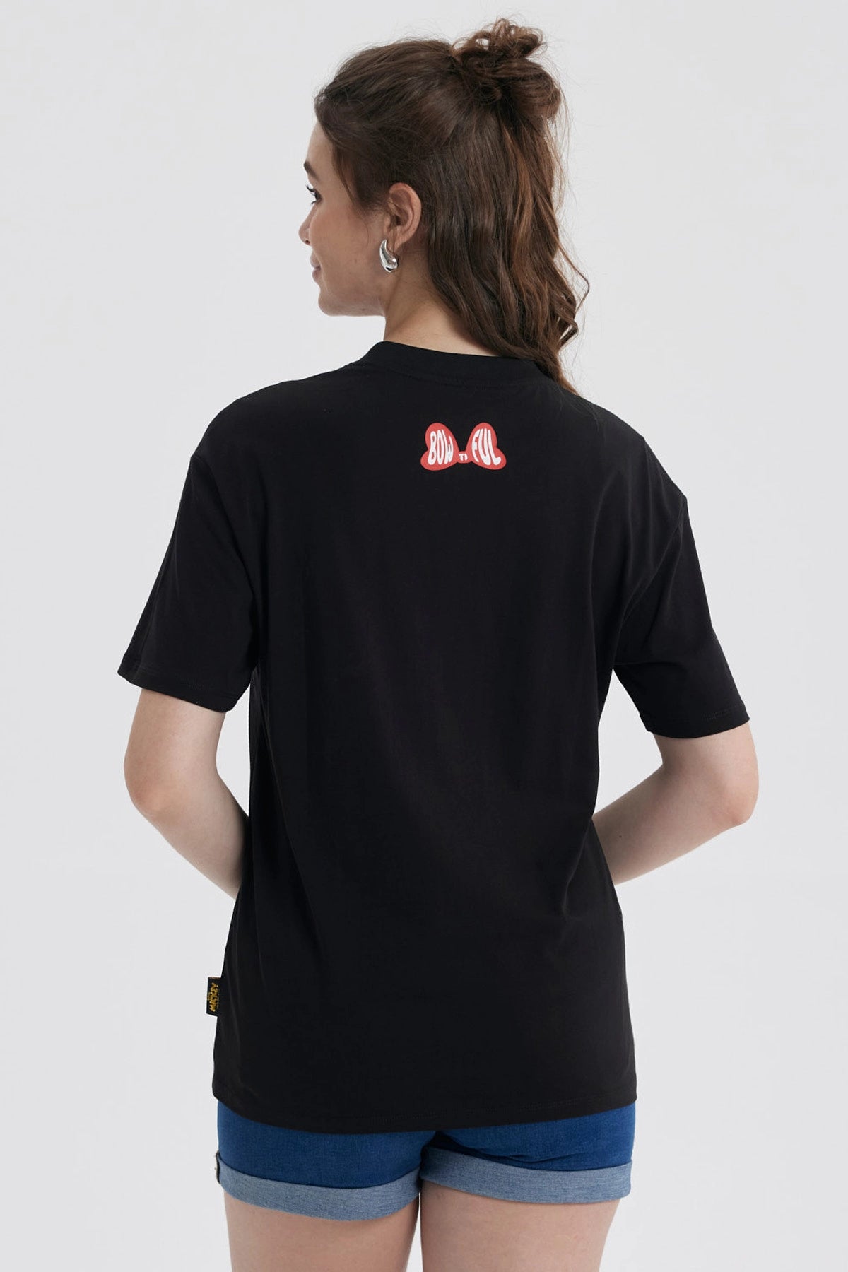 Polera Mujer Oversize Minnie Negro