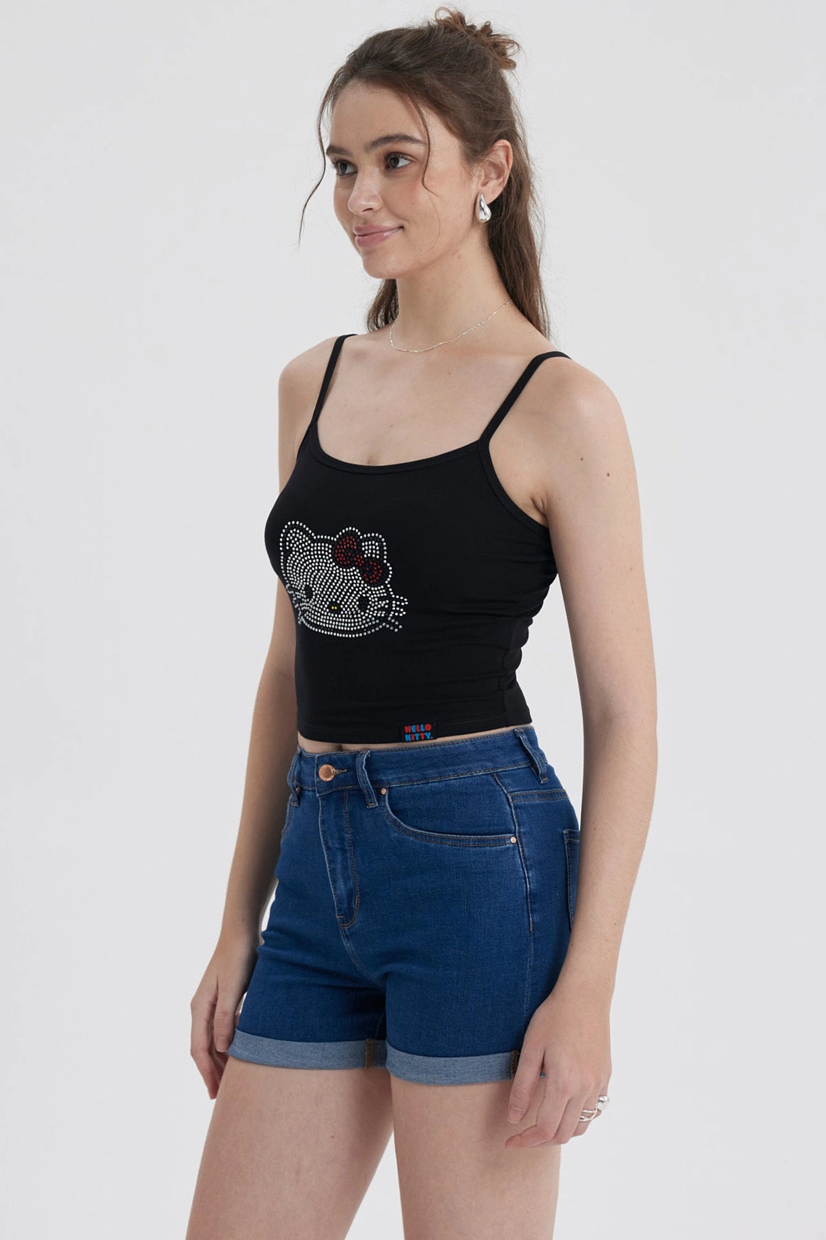Polera Mujer Hello Kitty Negro