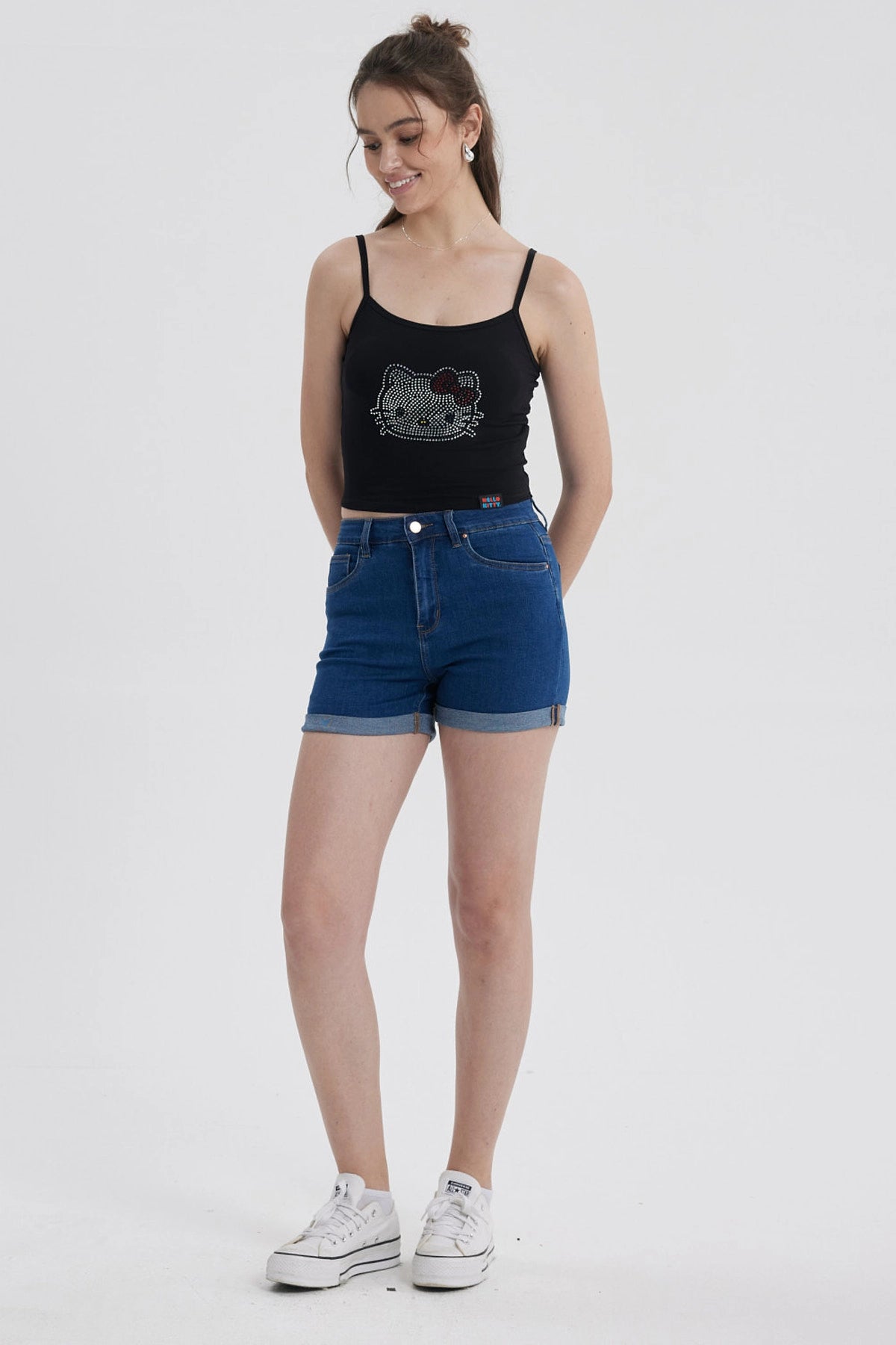 Polera Mujer Hello Kitty Negro