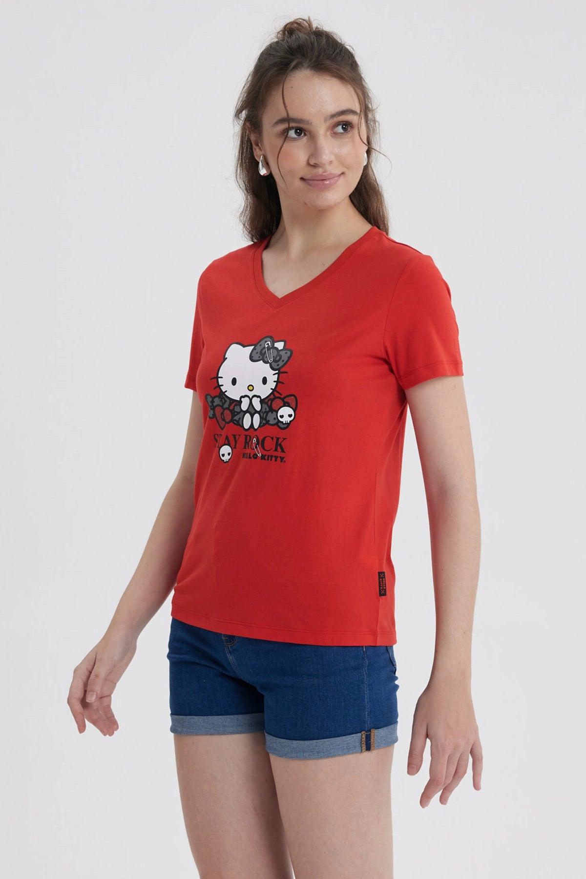 Polera Mujer Hello Kitty Rojo