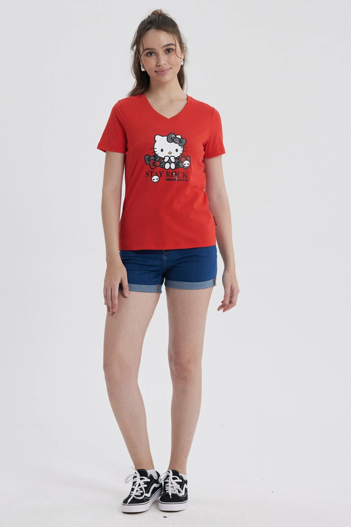 Polera Mujer Hello Kitty Rojo