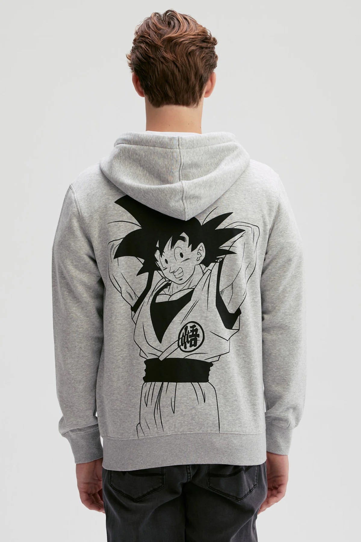 Polerón Hombre Gokú Gris Melange