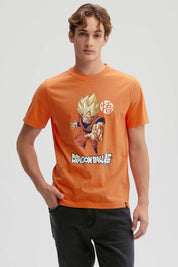 Polera Hombre Dragon Naranjo