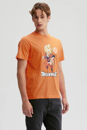 Polera Hombre Dragon Naranjo