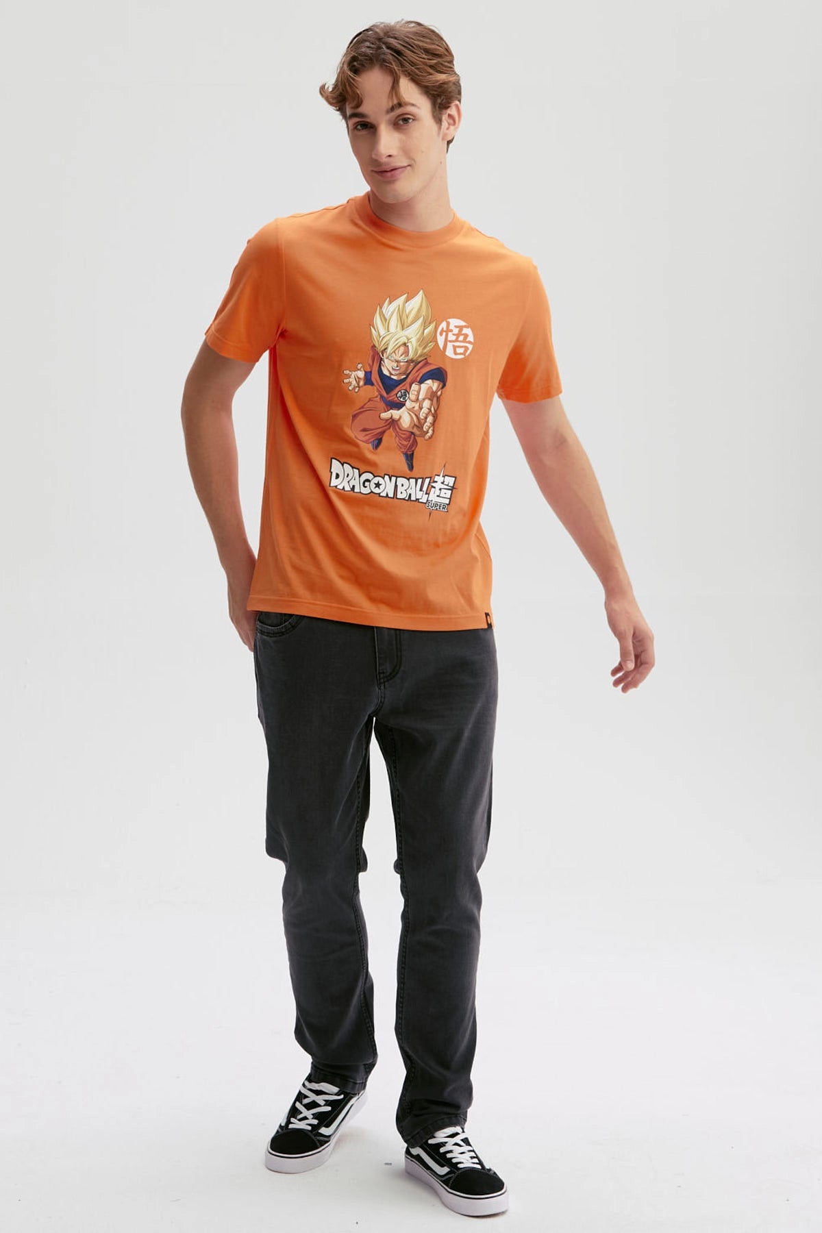 Polera Hombre Dragon Naranjo