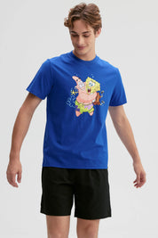 Polera Hombre Bob Esponja Azulino