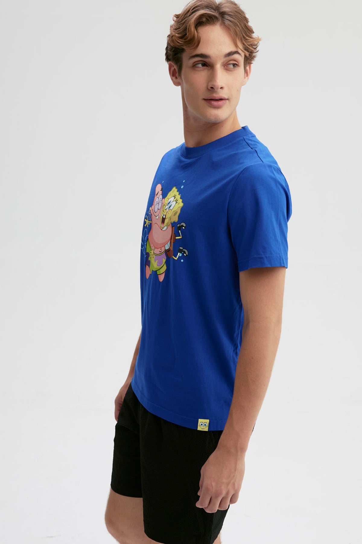 Polera Hombre Bob Esponja Azulino