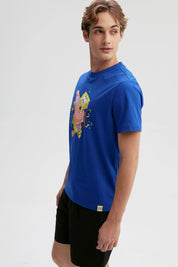 Polera Hombre Bob Esponja Azulino