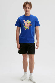 Polera Hombre Bob Esponja Azulino