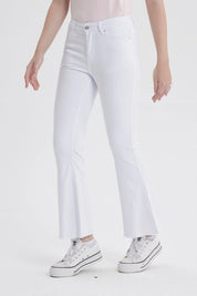 Jeans Mujer Flare Monse Blanco