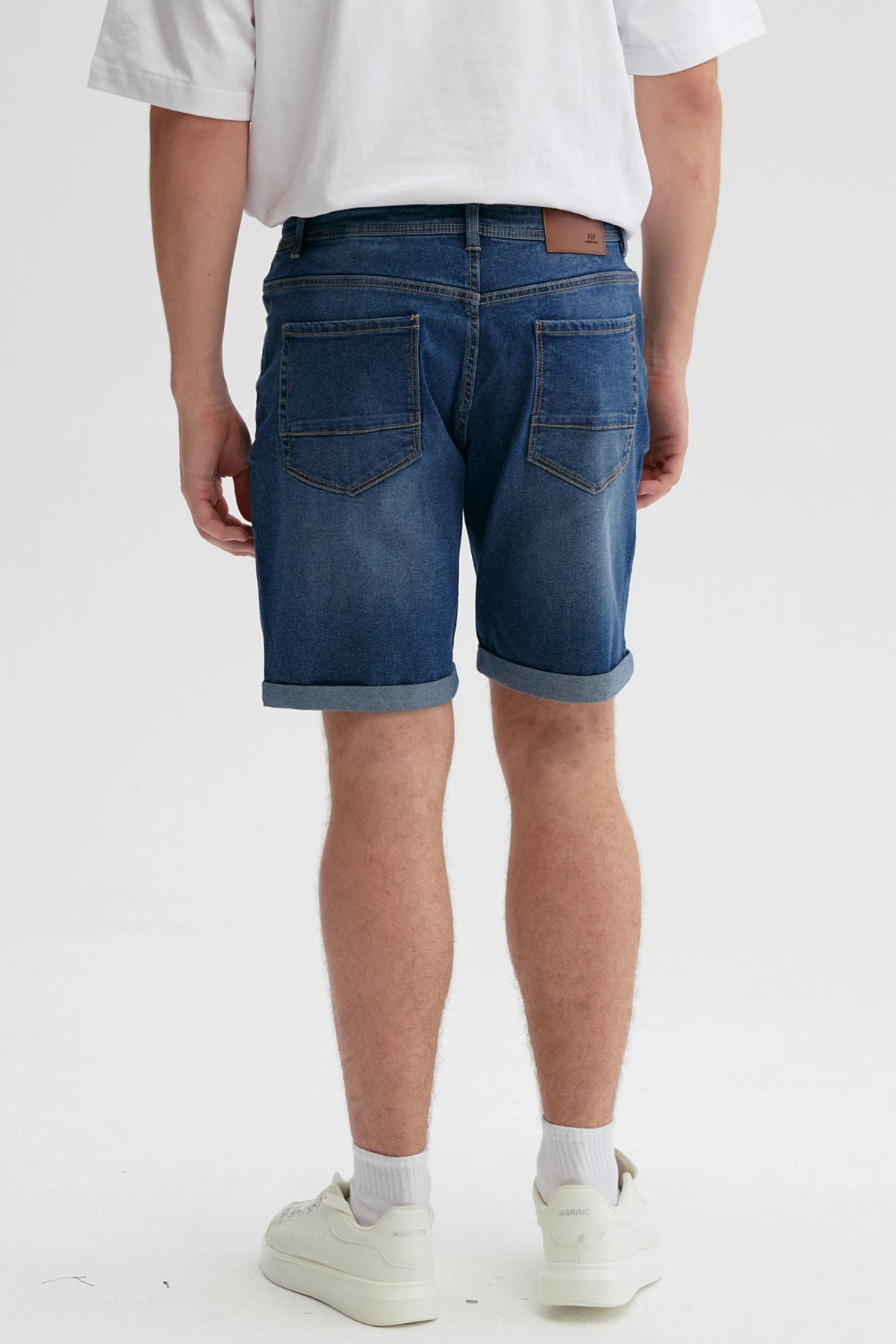 Bermuda Hombre Básica Roll Up Azul