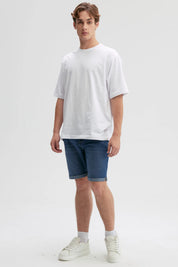 Bermuda Hombre Básica Roll Up Azul
