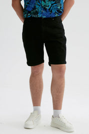 Bermuda Hombre Básica Roll Up Negro