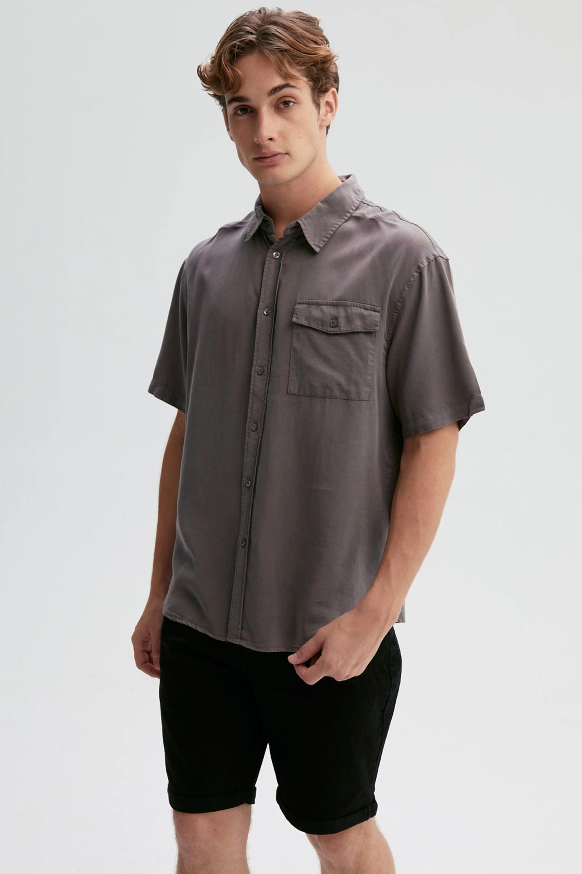 Camisa Hombre Clásica Gris