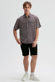 Camisa Hombre Clásica Gris