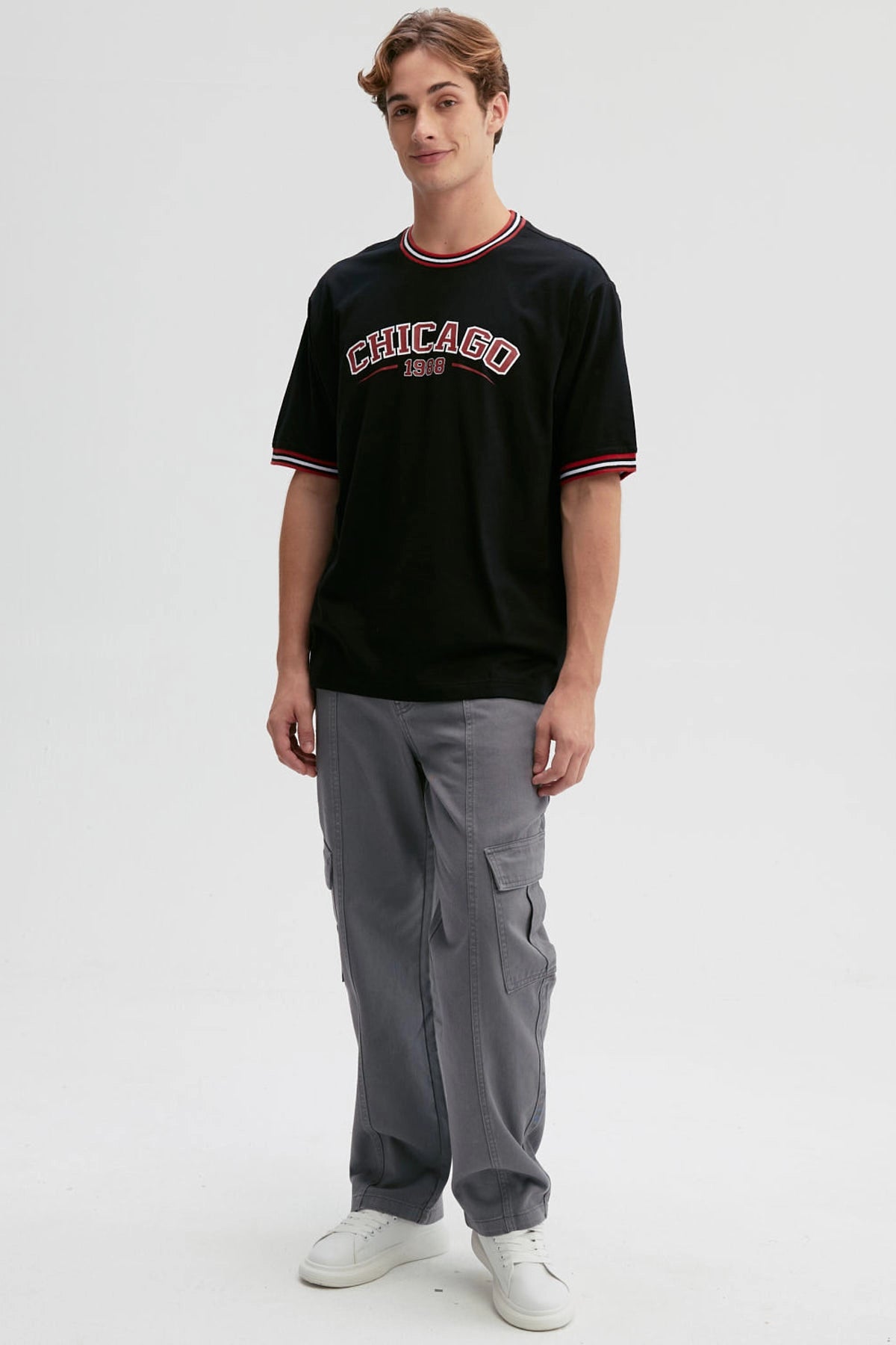 Jeans Hombre Doble Cargo Gris