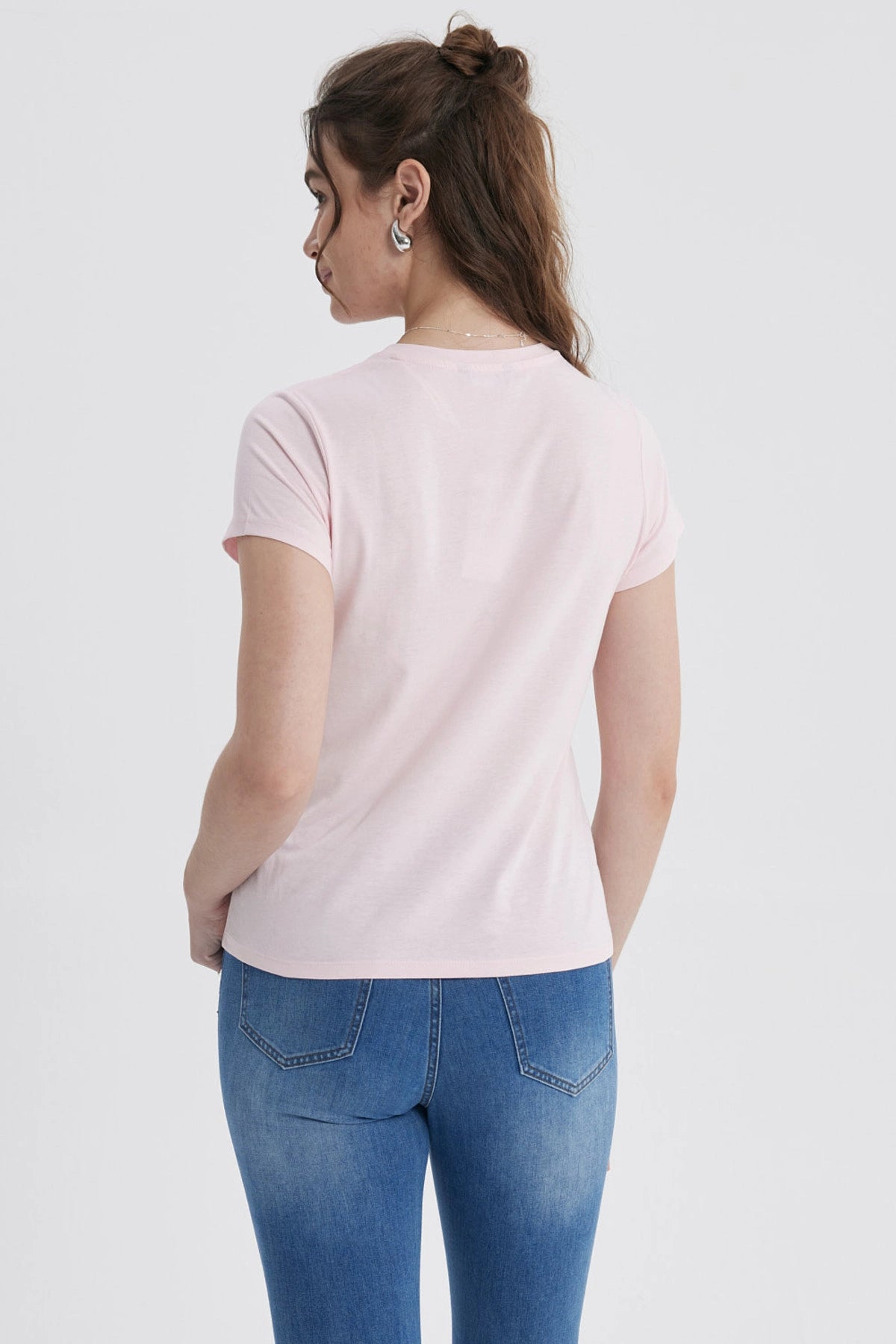 Polera Mujer Básica Print Rosa