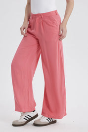 Pantalón Mujer Palazzo Sastrero  Rosado