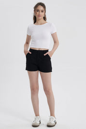 Short Mujer Sastrero Negro