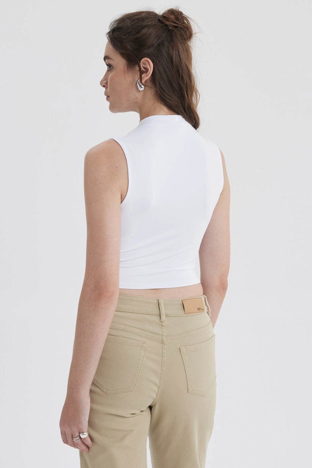Polera Mujer Basta Asimétrica Blanco
