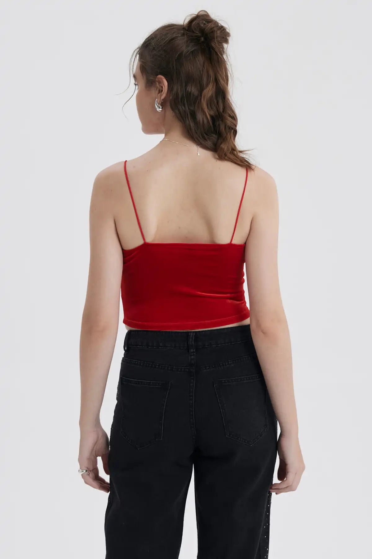 Peto Mujer Velvet Rojo Oscuro