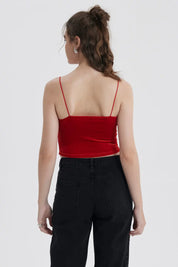 Peto Mujer Velvet Rojo Oscuro