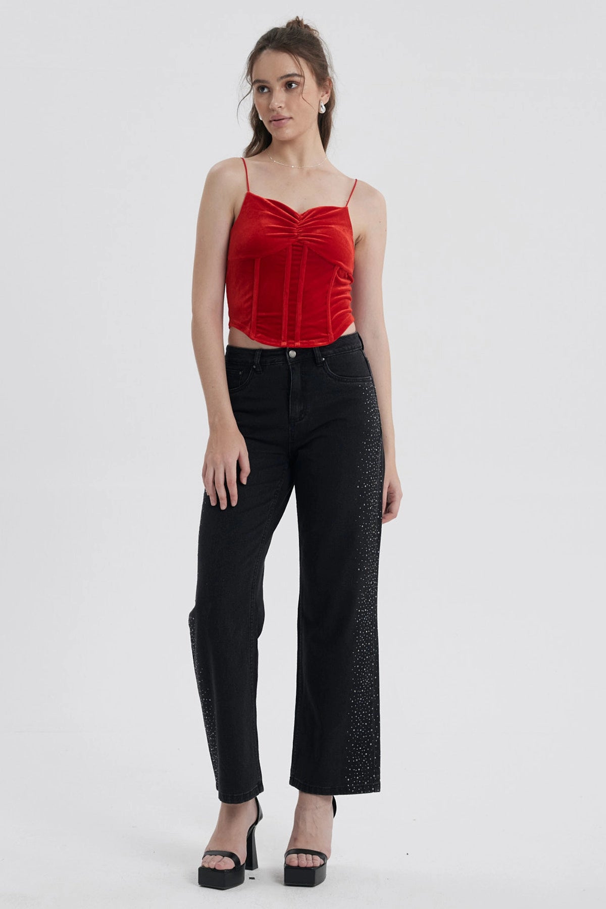 Peto Mujer Velvet Rojo Oscuro