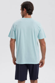 Polera Hombre Básica Con Bolsillo Verde Claro