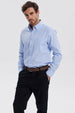 Camisa Hombre Oxford Celeste
