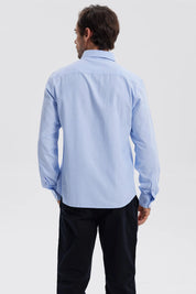 Camisa Hombre Oxford Celeste