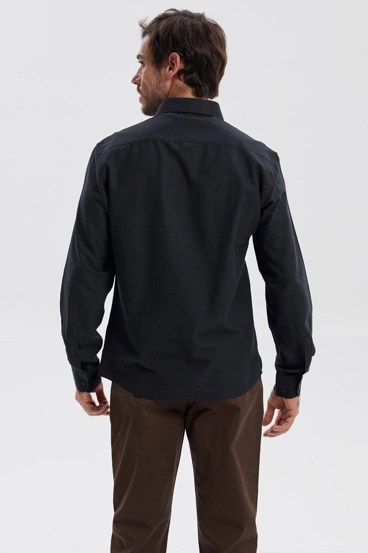 Camisa Hombre Oxford Negro