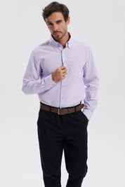 Camisa Hombre Oxford Lila