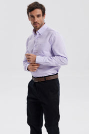 Camisa Hombre Oxford Lila
