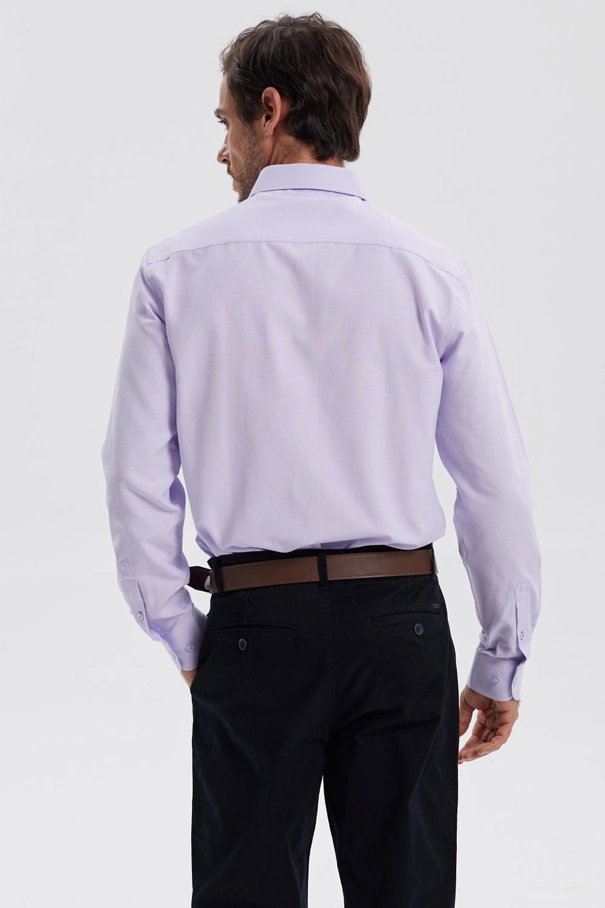 Camisa Hombre Oxford Lila