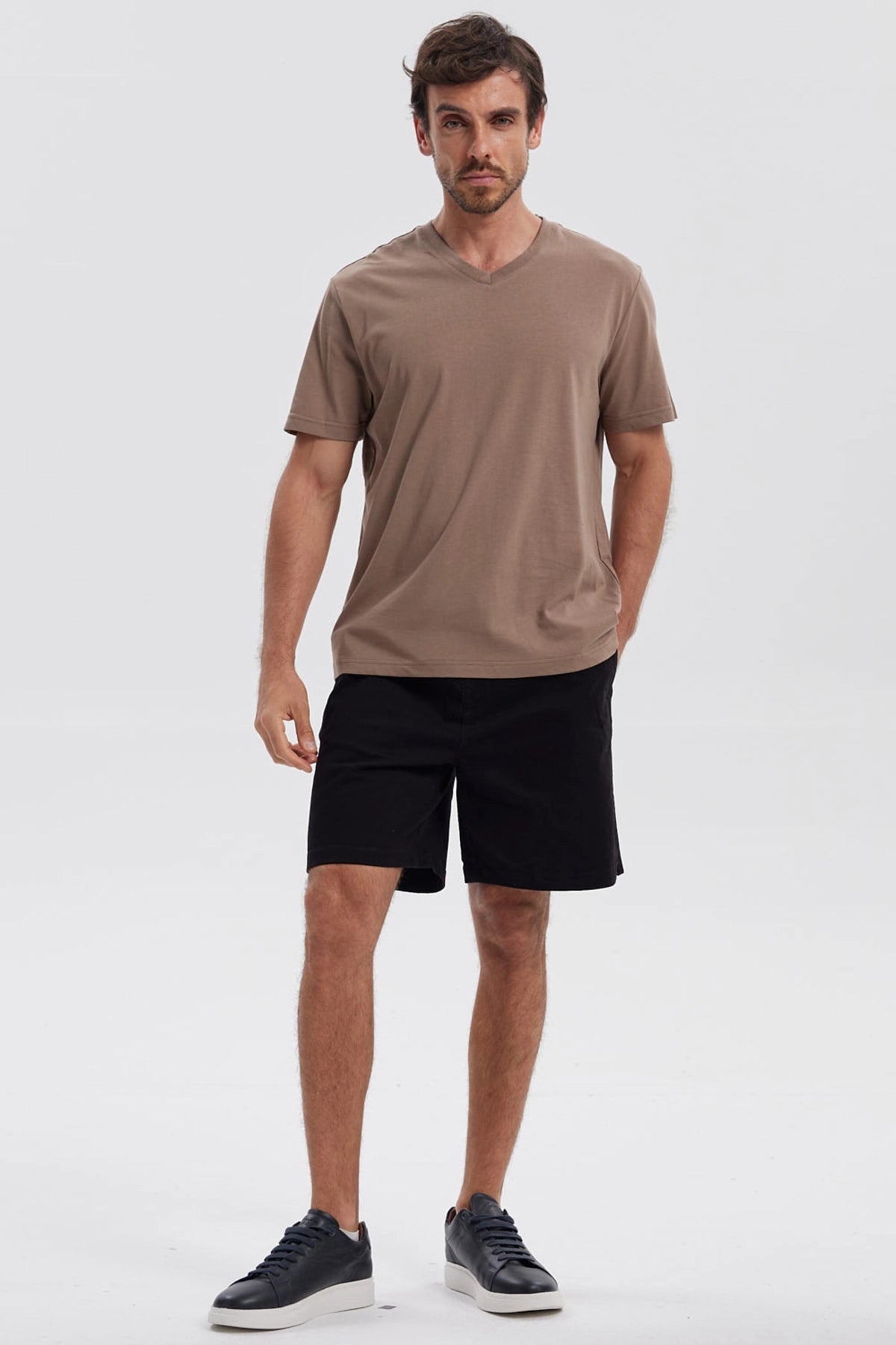 Polera Hombre Básica Café