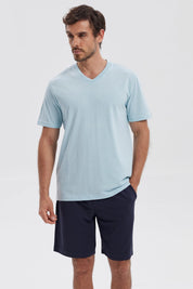 Polera Hombre Básica Celeste