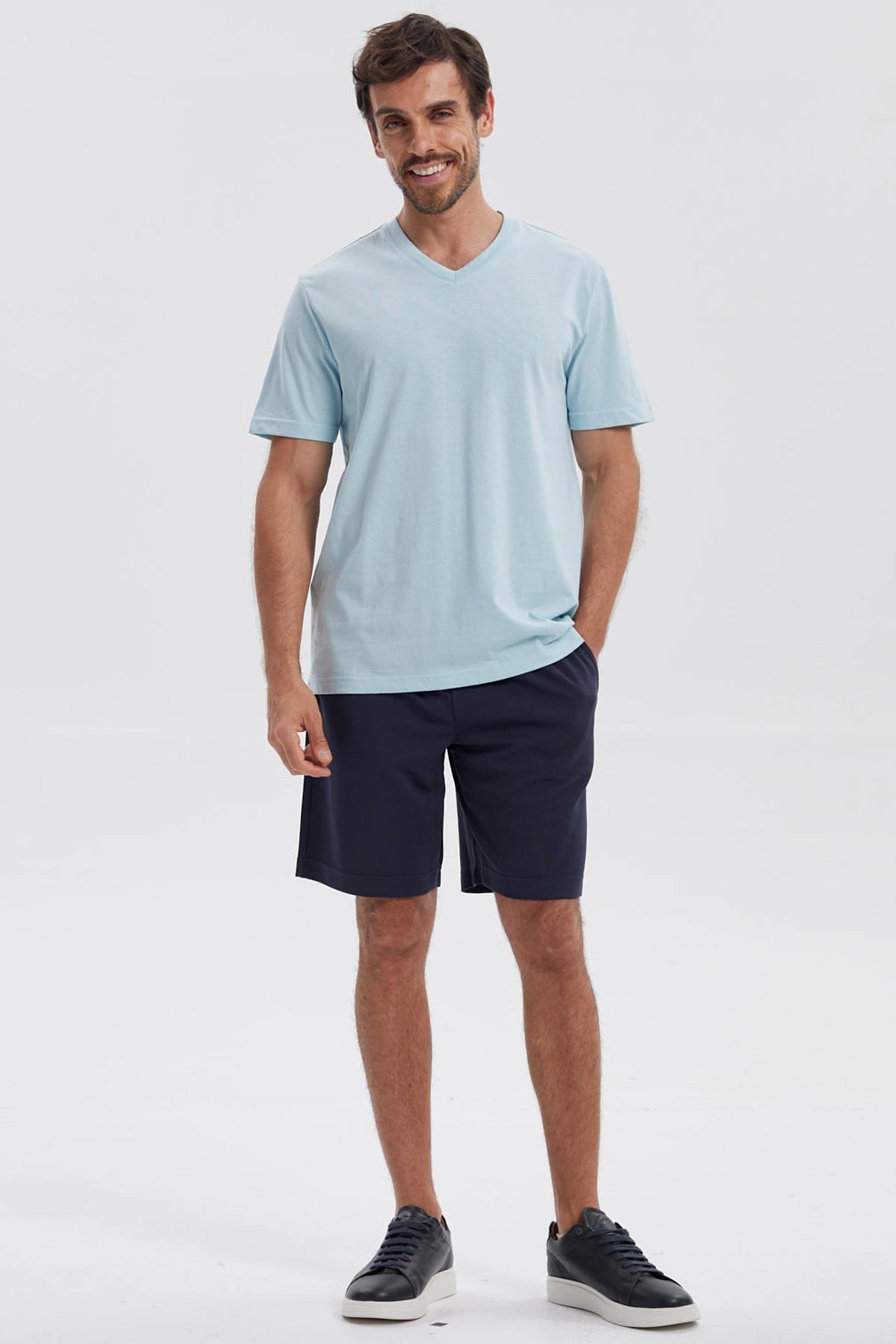 Polera Hombre Básica Celeste